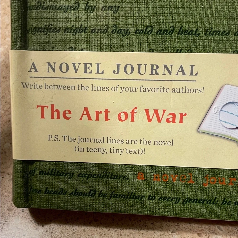 The Art of War by Sun Tzu-Novel Journal — Green Cover with Orange Elastic